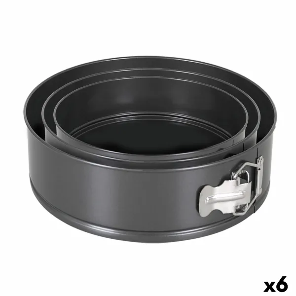 Springform keptuvė Quttin Juoda 24 x 7+28 x 6,8 cm 3 Dalys (6 vnt.)
