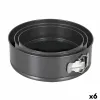 Springform keptuvė Quttin Juoda 24 x 7+28 x 6,8 cm 3 Dalys (6 vnt.)