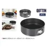 Springform Pan Quttin Black 24 x 7+28 x 6,8 cm 3 Pieces (6 Units)