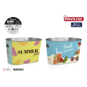 Ice Bucket Privilege Oval 10 L 32,7 x 19,5 x 20 cm (8 Units)