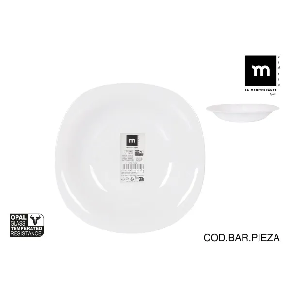 Deep Plate La Mediterránea Palaos 21 x 21 x 3,5 cm (36 Units)