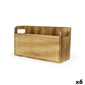 Pot for Kitchen Utensils My Bar Wood 30 x 11,2 x 17 cm (6 Units)