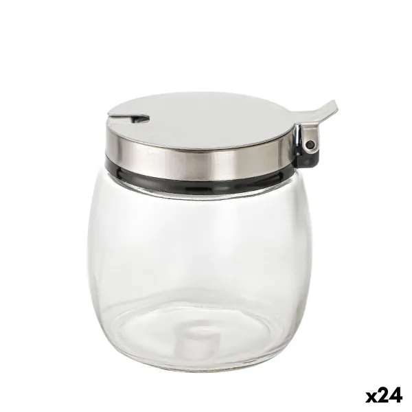 Cukurtrauks La Mediterránea Caurspīdīgs Sudrabains Stikls Tērauds 0,25 L 7 x 8,7 cm (24 gb.)