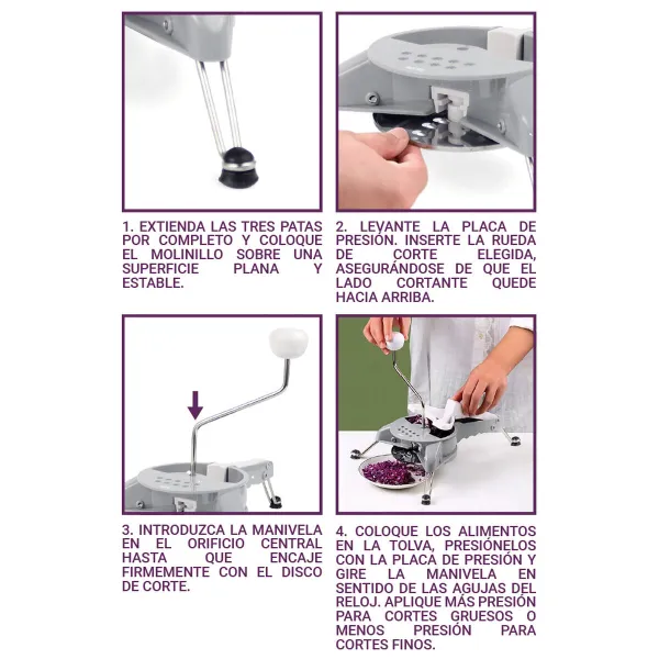 Manual Vegetable Chopper Quttin Grey Stainless steel 31 x 25,7 x 23 cm (6 Units)