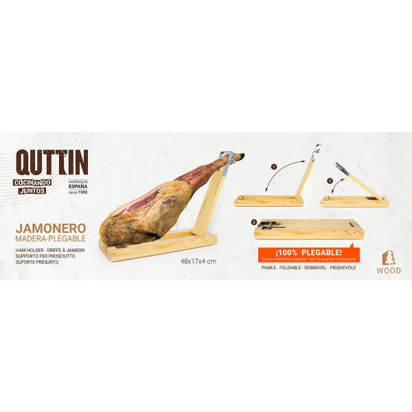 Kinkkuteline Quttin Ruskea Puu 48 x 17 x 4 cm (6 osaa)