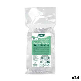 Sarja kierrätettäviä lusikoita Algon Läpinäkyvä 14 cm 15 Kappaletta (24 osaa)