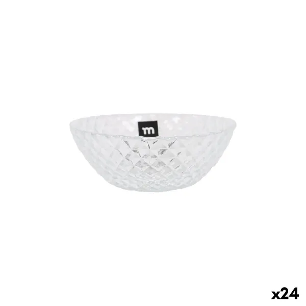 Bowl La Mediterránea Diamond Transparent Glass Ø 12 cm (24 Units)