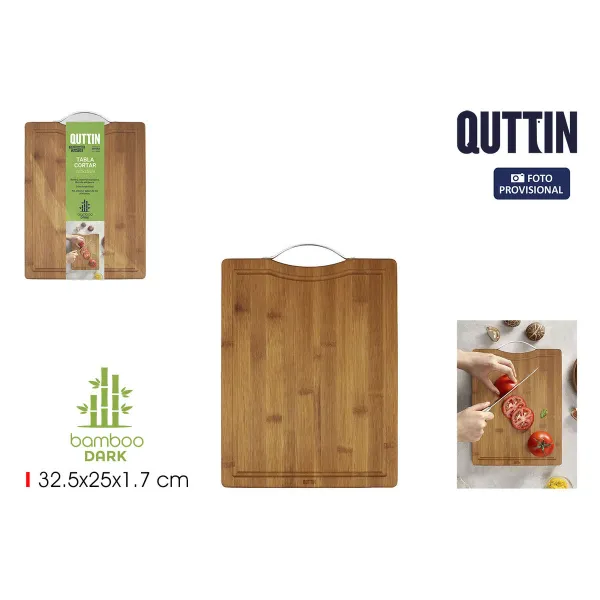 Cutting board Quttin Dark brown 32,5 x 25 x 1,7 cm (12 Units)
