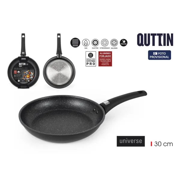 Pannu Quttin UNIVERSE Musta Alumiini Ø 30 cm (6 osaa)