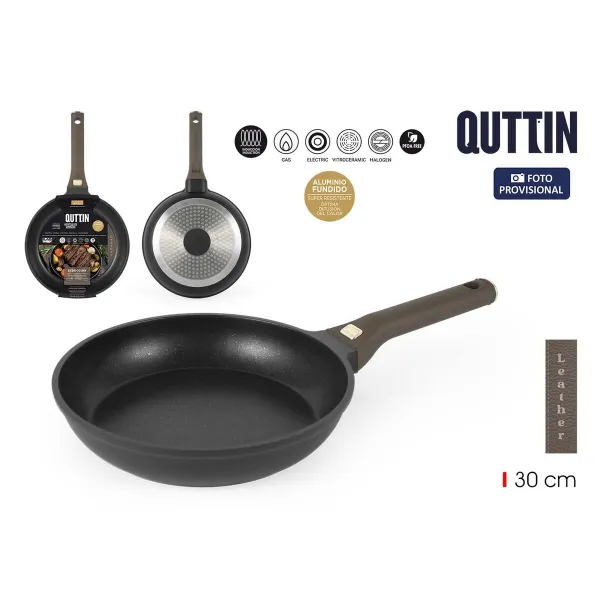 Pannu Quttin LEATHER Ruskea Musta Alumiini Ø 30 cm (6 osaa)