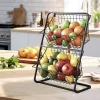 Fruit Bowl Confortime Black Metal 28 x 18 x 39 cm (6 Units)