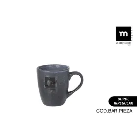 Mug La Mediterránea Nebula Grey 90 ml Ceramic (24 Units)