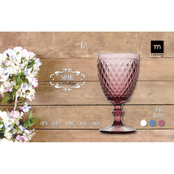 Wineglass La Mediterránea Sidari Transparent Glass 350 ml (36 Units)