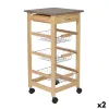 Kasviskärry MobleKit Ruskea Harmaa Puu Metalli 37 x 37 x 76 cm (2 osaa)