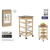 Kasviskärry MobleKit Ruskea Harmaa Puu Metalli 37 x 37 x 76 cm (2 osaa)