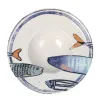 Pasta Dish La Mediterránea Peixe 2.0 Multicolour Ceramic Ø 28 cm (6 Units)