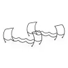 Bottle rack Confortime Black 43 x 15 x 28 cm (8 Units)