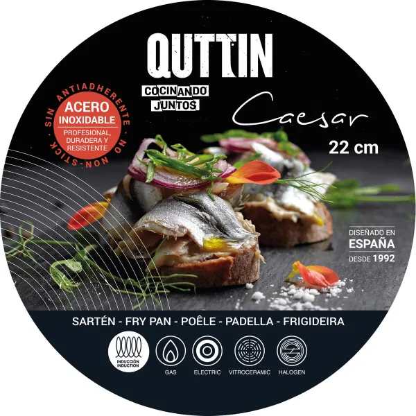 Keptuvė Quttin CAESAR Sidabras Plienas Ø 22 cm (6 vnt.)
