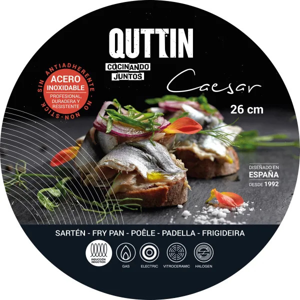 Keptuvė Quttin CAESAR Sidabras Plienas Ø 26 cm (4 vnt.)