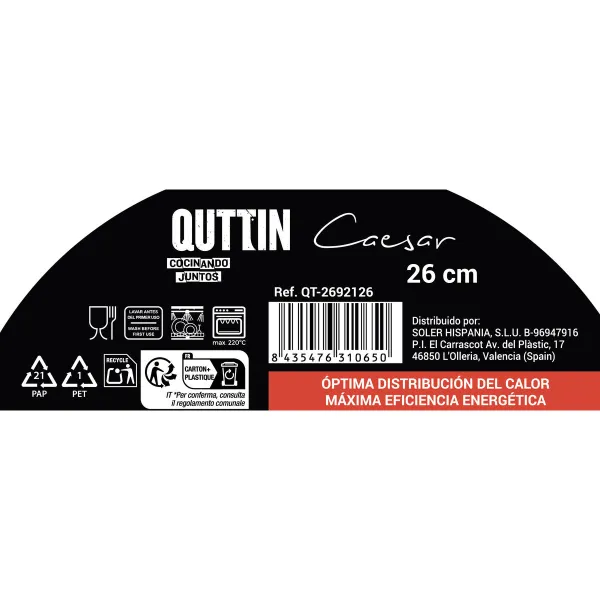 Panna Quttin CAESAR Sudrabains Tērauds Ø 26 cm (4 gb.)