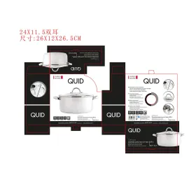Кастрюля с крышкой Quid Ottawa 24 cm Чёрный
