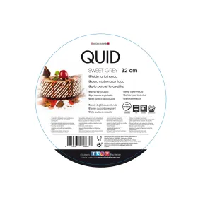 Cake Mould Quid Sweet Grey Black Metal 32 x 3 cm