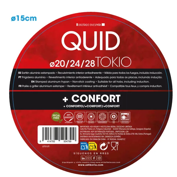 Pannusetti Quid Tokio Punainen Metalli (3 pcs)