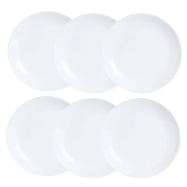 Plate set Luminarc Diwali 6 pcs White Glass 19 cm