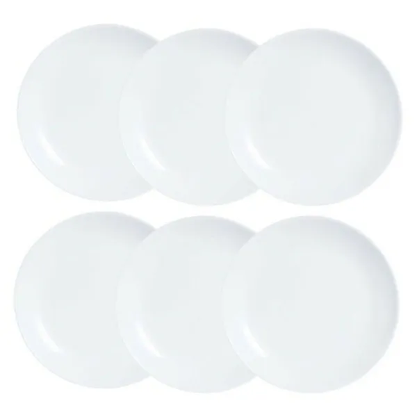 Plate set Luminarc Diwali 6 pcs White Glass 19 cm