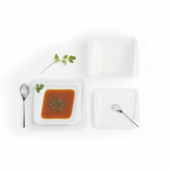 Deserta trauks Quid Chef Keramika Balts 25 x 15 cm (6 gb.) (Pack 6x)