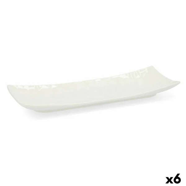 Užkandžių dėklas Quid Select Balta Keramikinis 20,5 x 7,5 cm (6 vnt.) (Pack 6x)