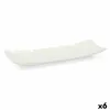 Snack tray Quid Select White Ceramic 20,5 x 7,5 cm (6 Units) (Pack 6x)
