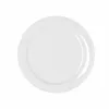 Flat plate Bidasoa Glacial Ceramic White (24 cm) (Pack 6x)