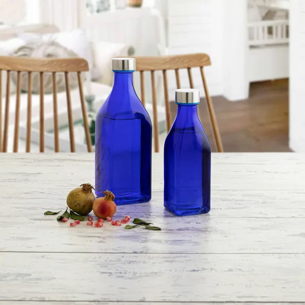 Bottle Quid Habitat Blue Glass 1 L (6 Units)
