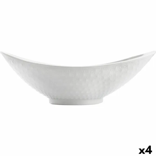 Vuoka Quid Gastro Valkoinen Keraminen 28,2 x 15,5 x 9 cm (4 osaa) (Pack 4x)