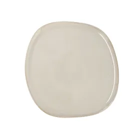 Litteä Lautanen Bidasoa Ikonic Valkoinen Keraminen 26,5 x 25,7 x 1,5 cm (4 osaa) (Pack 4x)