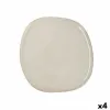 Litteä Lautanen Bidasoa Ikonic Valkoinen Keraminen 26,5 x 25,7 x 1,5 cm (4 osaa) (Pack 4x)
