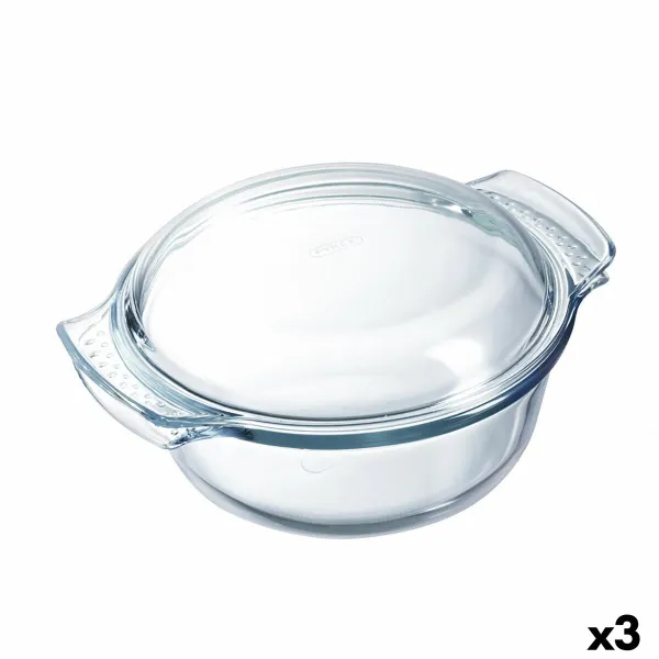 Orkaitės Indas Pyrex Classic Vidrio Skaidrus stiklas 33 x 26 x 12 cm Su dangteliu (3 vnt.)