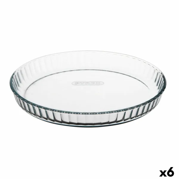 Pyrago kepimo forma Pyrex Classic Vidrio Skaidrus stiklas Plokščias Apskritas 27,7 x 27,7 x 3,5 cm 6 vnt.