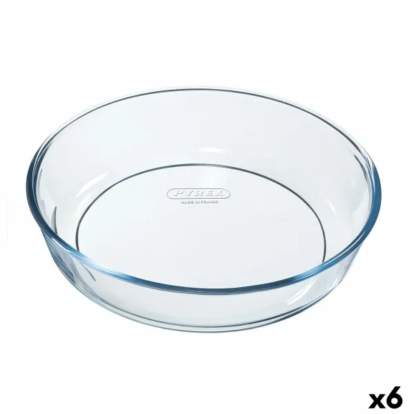 Pyrago kepimo forma Pyrex Classic Vidrio Skaidrus stiklas Apskritas 26 x 26 x 6 cm 6 vnt.