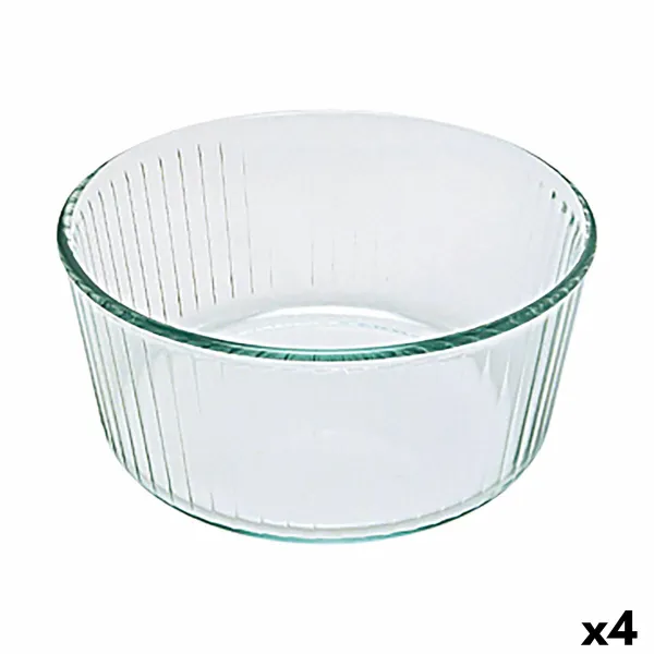 Krāsns Veidne Pyrex Classic Souffle 21 x 21 x 10 cm Caurspīdīgs Stikls (4 gb.)
