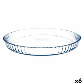 Cake Mould Pyrex Classic Vidrio Transparent Glass Flat Circular 31 x 31 x 4 cm 6 Units