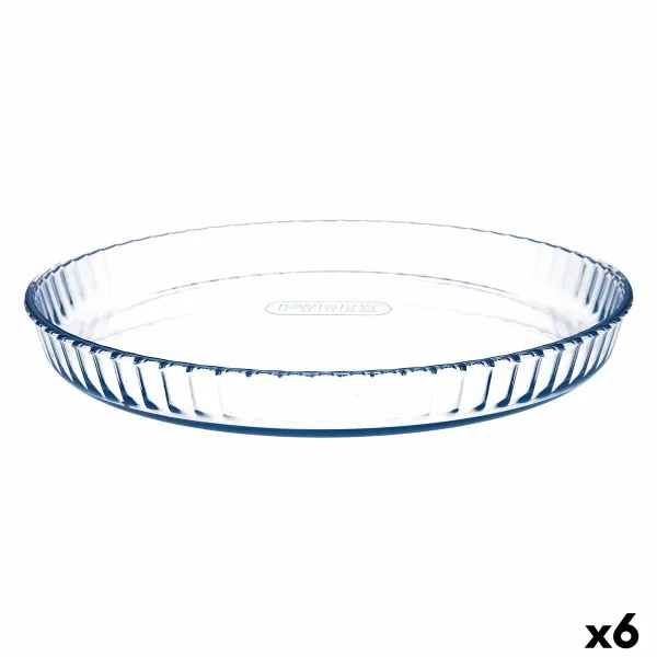 Pyrago kepimo forma Pyrex Classic Vidrio Skaidrus stiklas Plokščias Apskritas 31 x 31 x 4 cm 6 vnt.