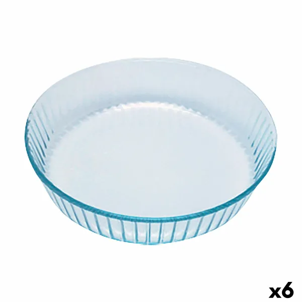 Uuni vuoka Pyrex Classic Pyöreä Läpinäkyvä 27 x 27 x 6 cm (6 osaa)