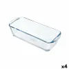 Orkaitė forma Pyrex Classic Vidrio Stačiakampis Skaidrus stiklas 28 x 11 x 8 cm (4 vnt.)