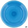 Плоская тарелка Quid Vita Azul Синий Керамика Ø 27 cm (12 штук)