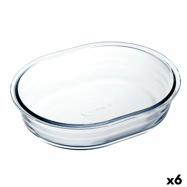 Pyrago kepimo forma Ô Cuisine Ocuisine Vidrio Skaidrus stiklas Ovalus 19 x 14 x 4 cm 6 vnt.