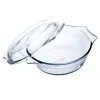 Krāsns Trauks Ô Cuisine Ocuisine Vidrio Caurspīdīgs Stikls 23,5 x 20,5 x 10 cm Ar vāku (3 gb.)