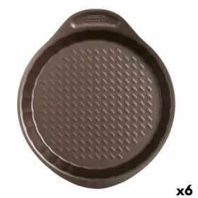 Krāsns Veidne Pyrex Asimetria Apaļš Melns Plakans 27 x 4 cm (6 gb.)
