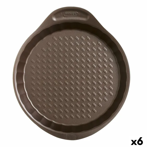 Orkaitė forma Pyrex Asimetria Apskritas Juoda Plokščias 27 x 4 cm (6 vnt.)